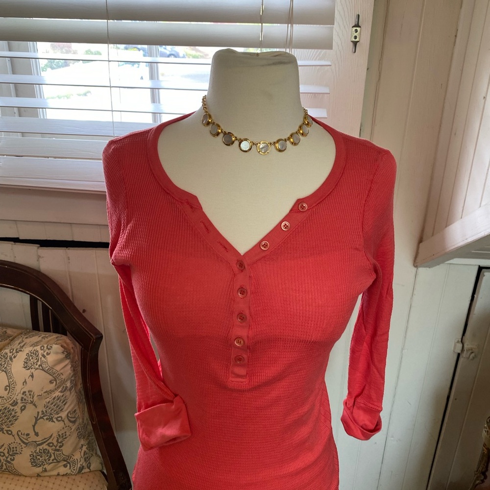 Piazza Sempione Women's Coral Button-Up Top